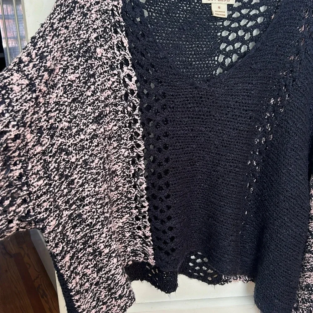 Mixed Pattern Knit Sweater